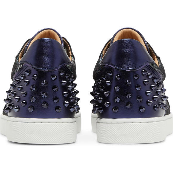Christian Louboutin Vieira 2 Flat Spikes Blue Night Lace Up Low Top Sneaker 41 - Picture 10 of 12